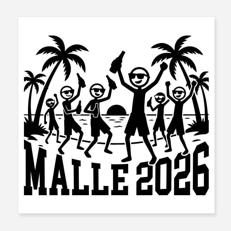 Vacances à Malle 2026 Poster 20 x 20 cm