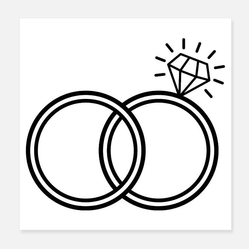 Bague en diamant Poster 20 x 20 cm