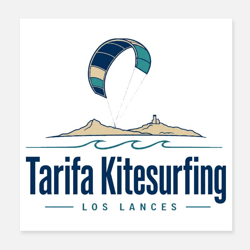 Logo de Tarifa kitesurf sur la plage Poster 20 x 20 cm