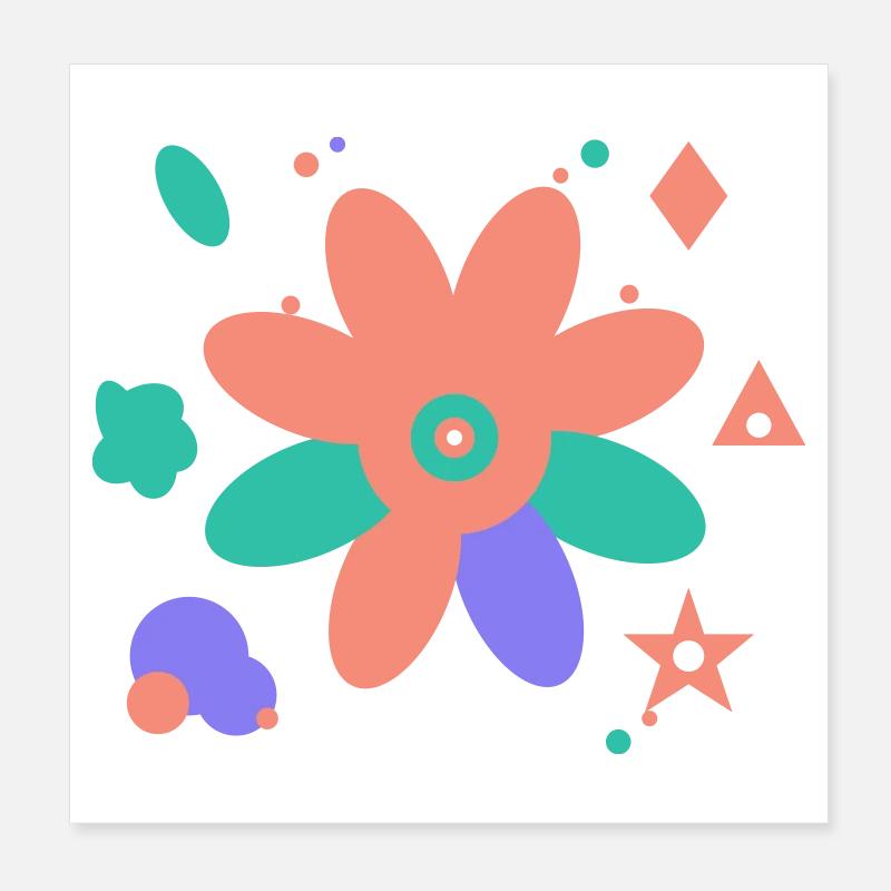 Buntes Design der modernen Kunst Poster 20x20 cm