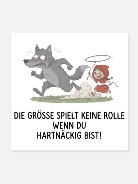 Die Größe spielt keine Rolle - Poster 20x20 cm - Weiß - Vorne