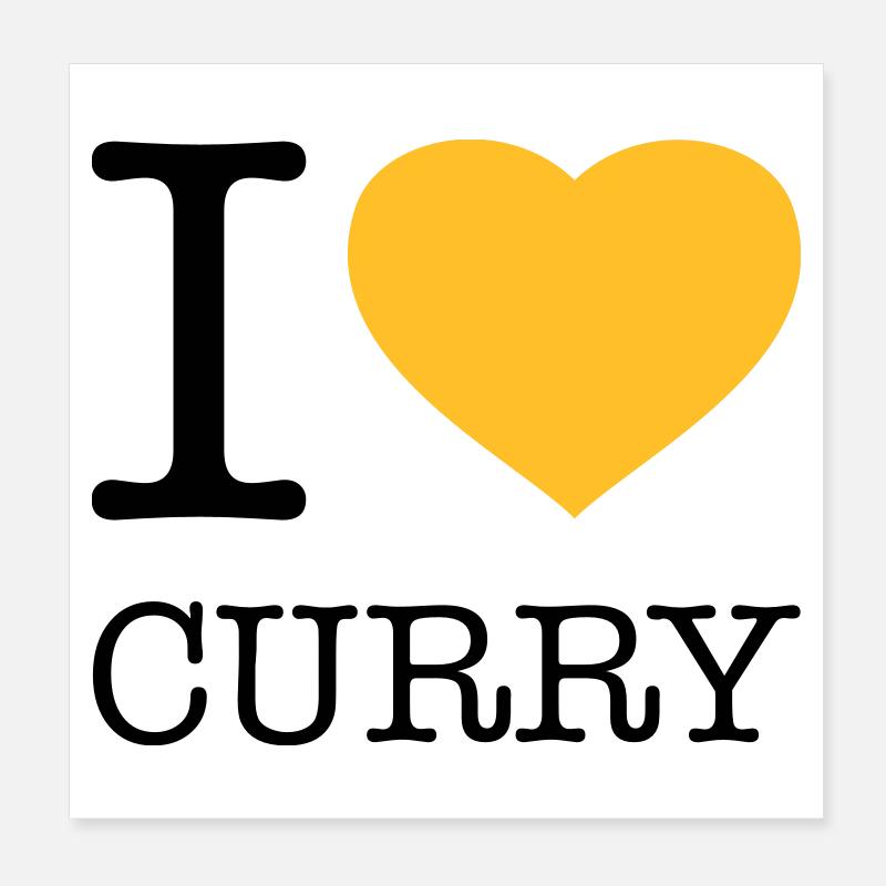 I LOVE CURRY Poster 20x20 cm