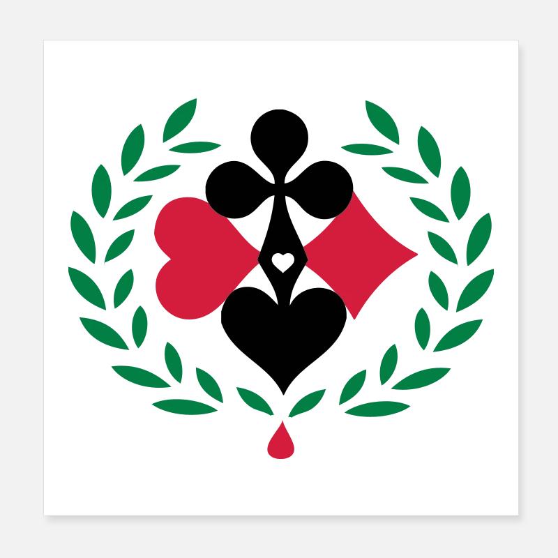 Jeu de poker Poster 20 x 20 cm