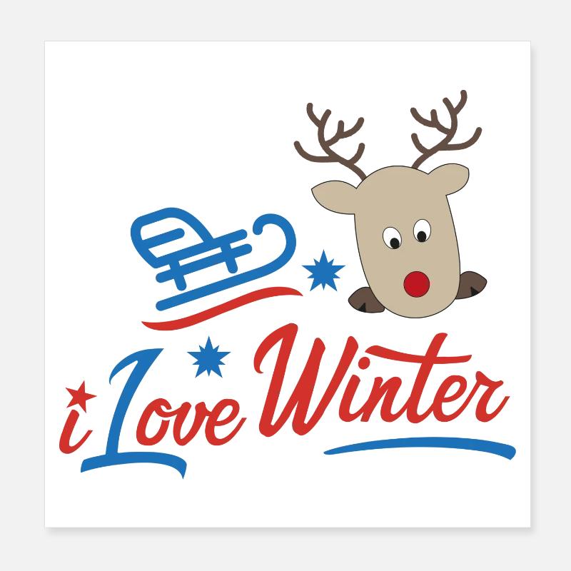hiver Poster 20 x 20 cm