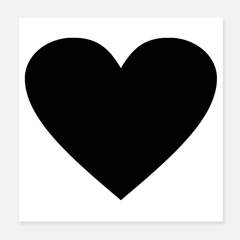 Black Heart Awesomeelement Poster 8" x 8" (20x20 cm)