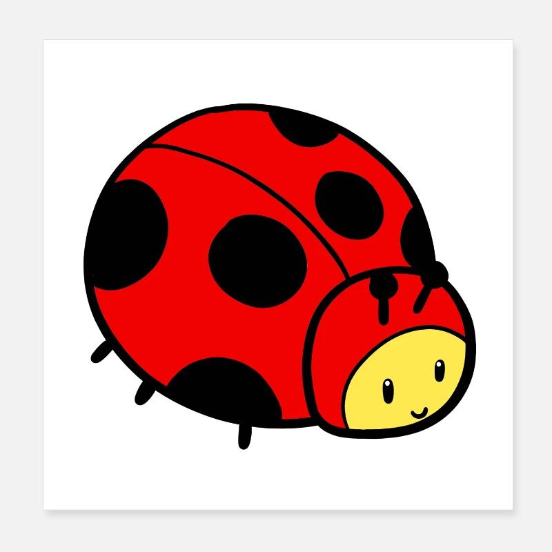 Junger Marienkäfer Poster 20x20 cm