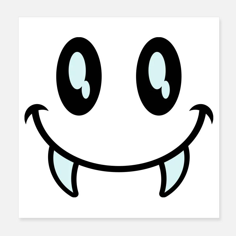 kleines monster smiley Poster 20x20 cm