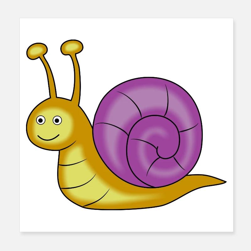 snail Poster 8" x 8" (20x20 cm)
