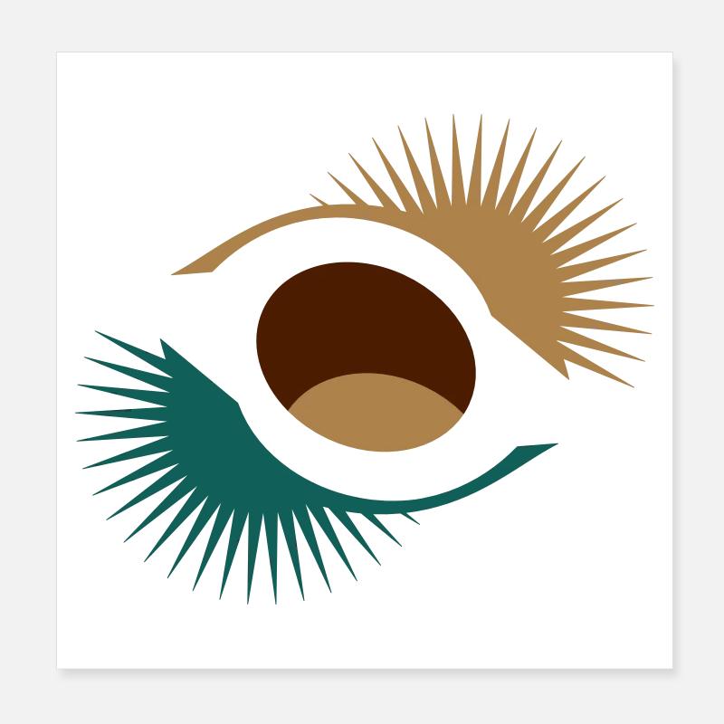 Châtaignier à coque abstraite Poster 20 x 20 cm