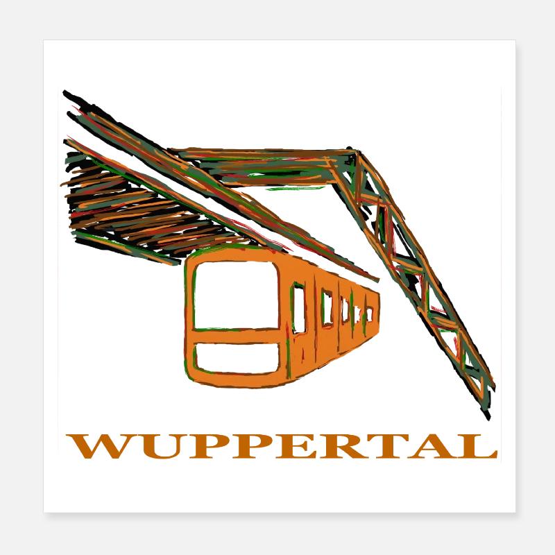 Trains à lévitation Poster 20 x 20 cm