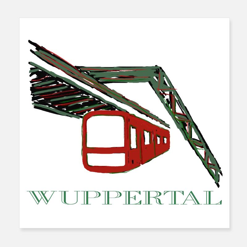 Trains à lévitation Poster 20 x 20 cm