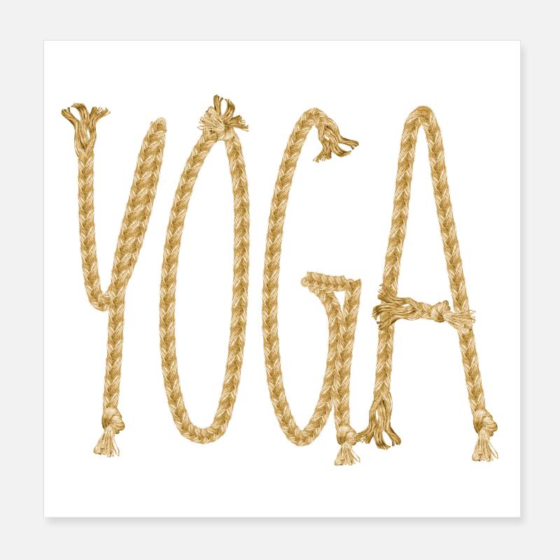 Yoga Scripture Poster 8" x 8" (20x20 cm)