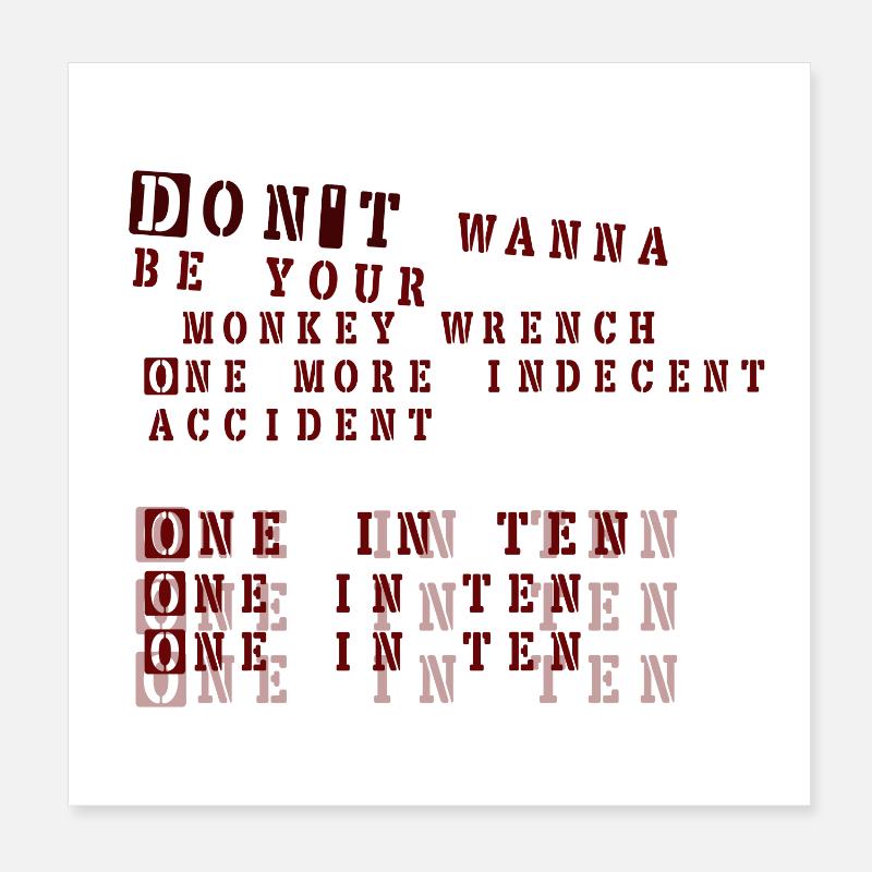 Monkey Wrench - Foo Fighters Poster 20x20 cm