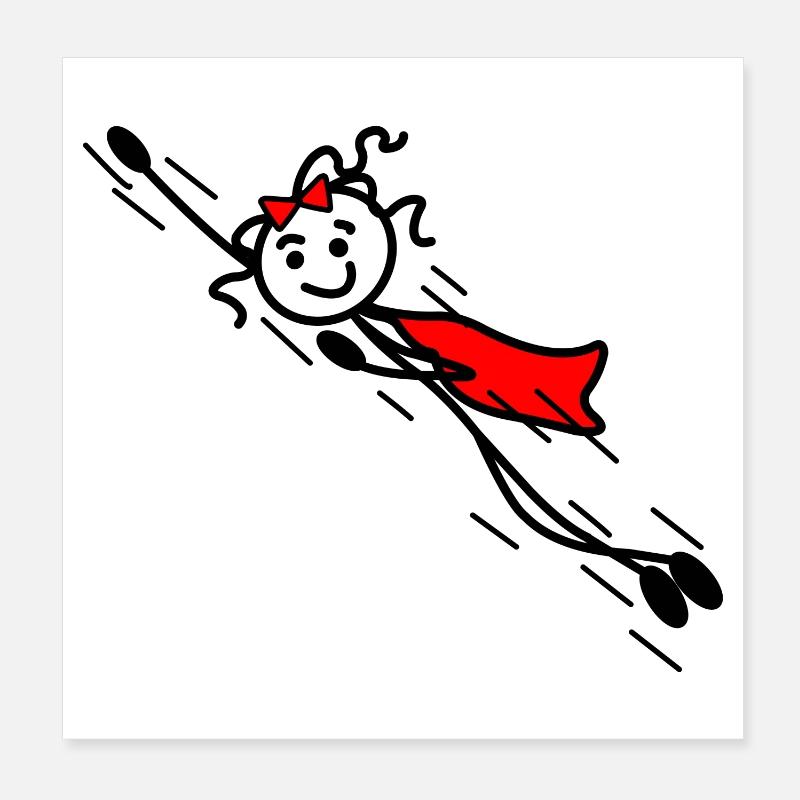 Superwoman oder super schnell fliegen Poster 20x20 cm