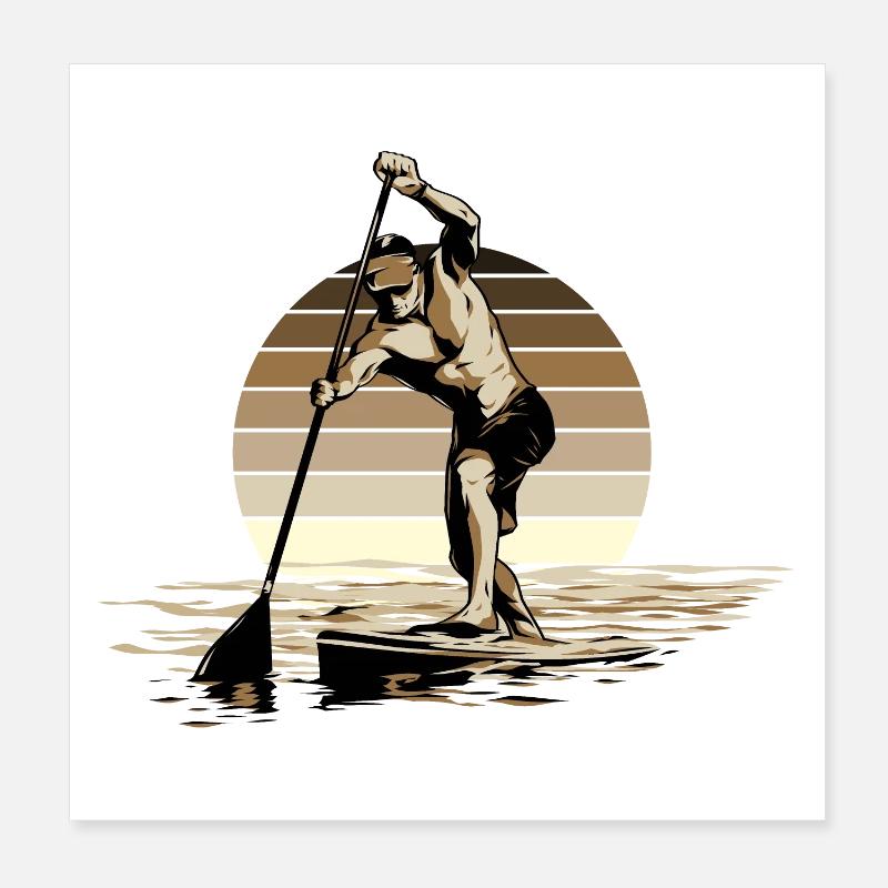 Standup Paddle - SUP Poster 20 x 20 cm