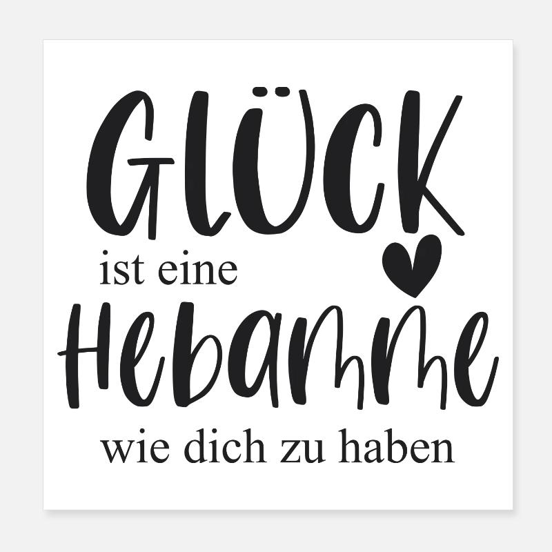 Hebamme Geschenk Danke Poster 20x20 cm