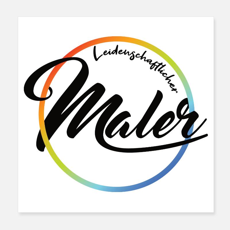 Passionate painter Poster 8" x 8" (20x20 cm)