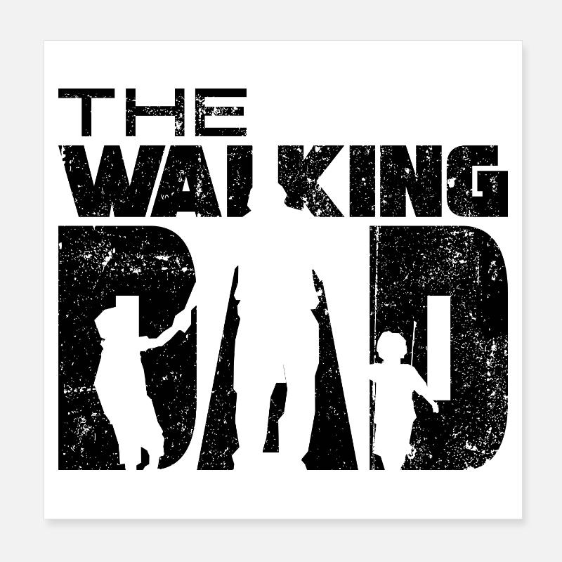 Der wandelnde Vater - Poster 20x20 cm - Weiß