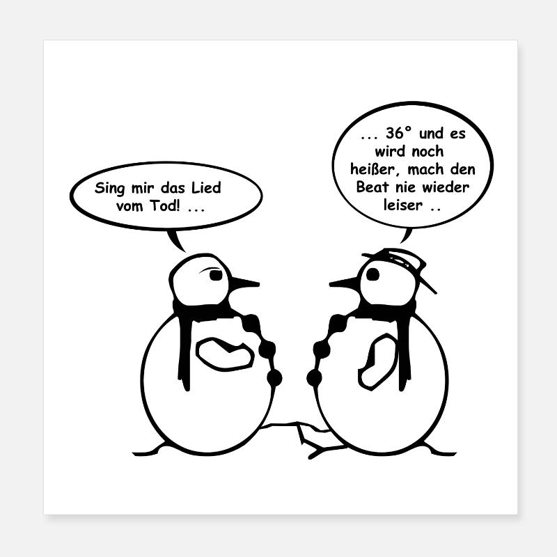 Schneemannwitz 02 Poster 20x20 cm