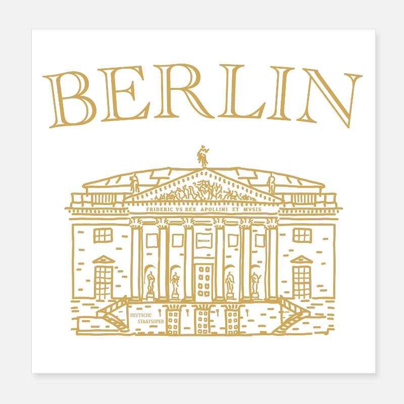 Berlin, Staatsoper Unter den Linden Poster 20 x 20 cm