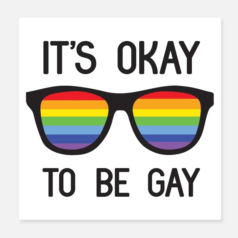 Pride Month - Es ist okay, schwul zu sein Poster 20x20 cm