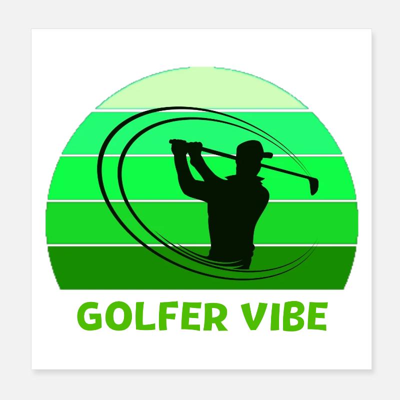 golf, golfer, golffan Poster 20x20 cm