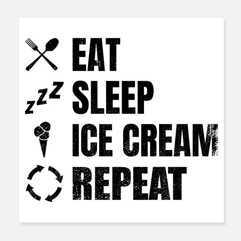 Amateurs de crème glacée Poster 20 x 20 cm