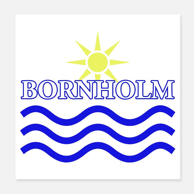 BORNHOLM-Eau du soleil Poster 20 x 20 cm