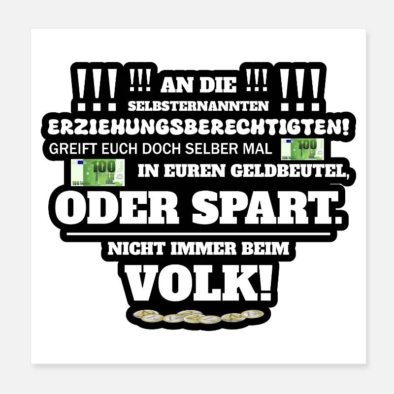 Nicht immer vom Volk Poster 20x20 cm