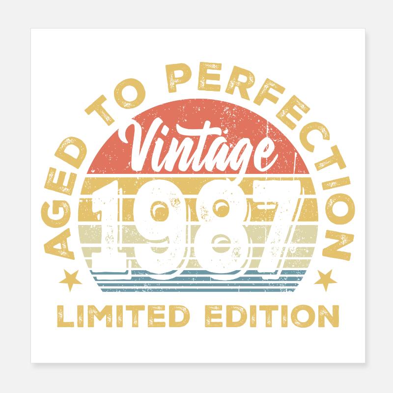 Millésime 1987 Edition Limitée Poster 20 x 20 cm