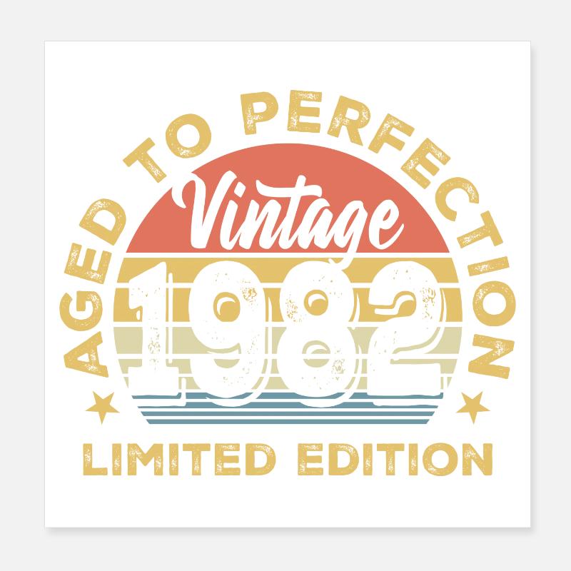 Millésime 1982 Edition Limitée Poster 20 x 20 cm