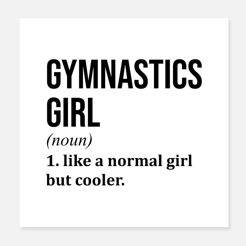 Gymnastics Poster 8" x 8" (20x20 cm)