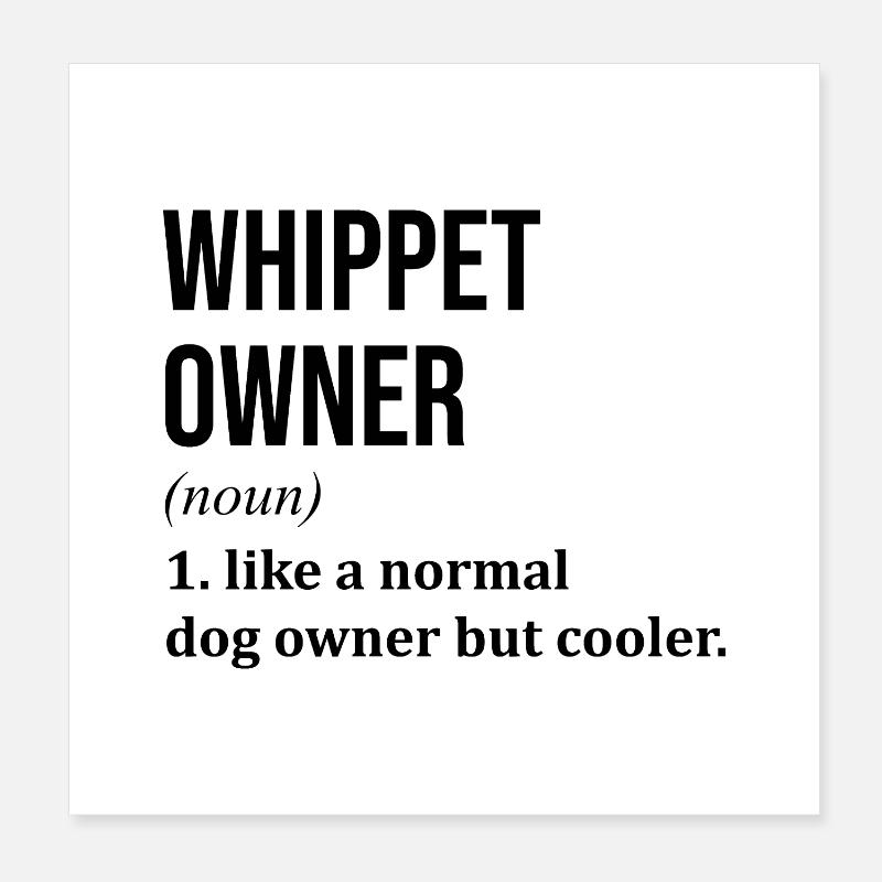 whippet Poster 20x20 cm