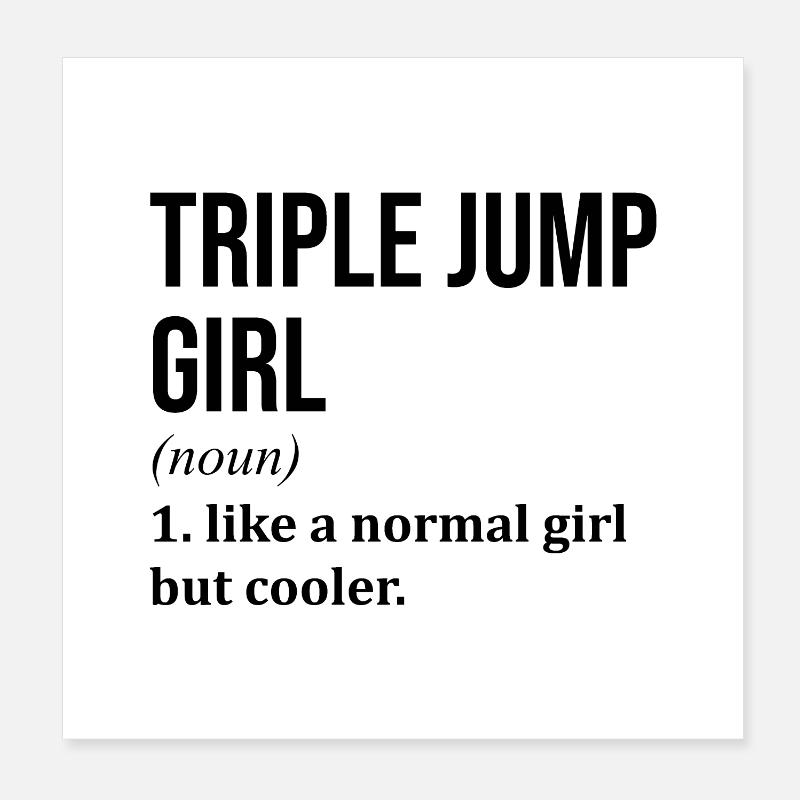 Triple saut Poster 20 x 20 cm