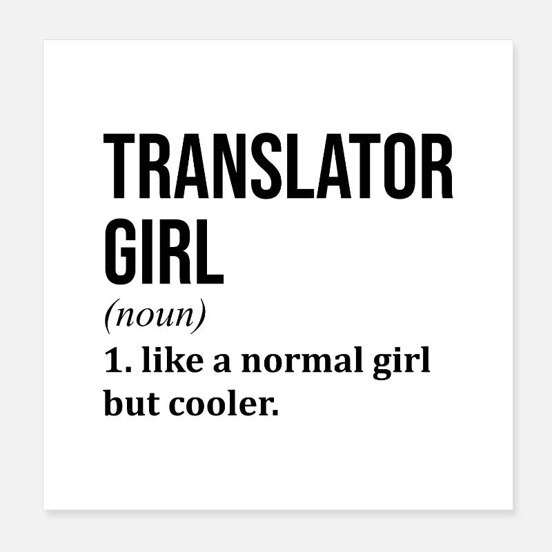 Translator Poster 20x20 cm