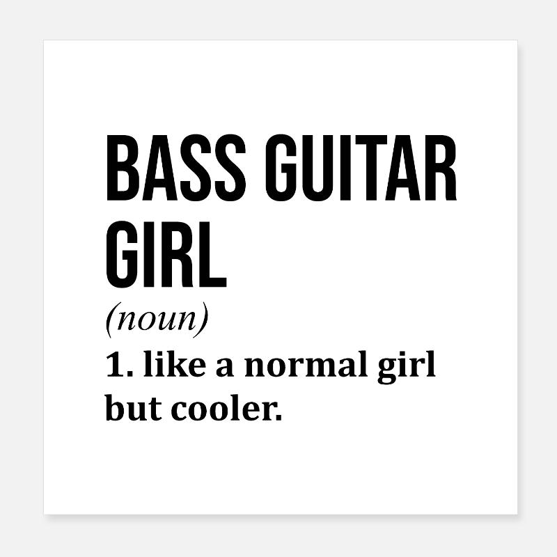 guitare basse Poster 20 x 20 cm