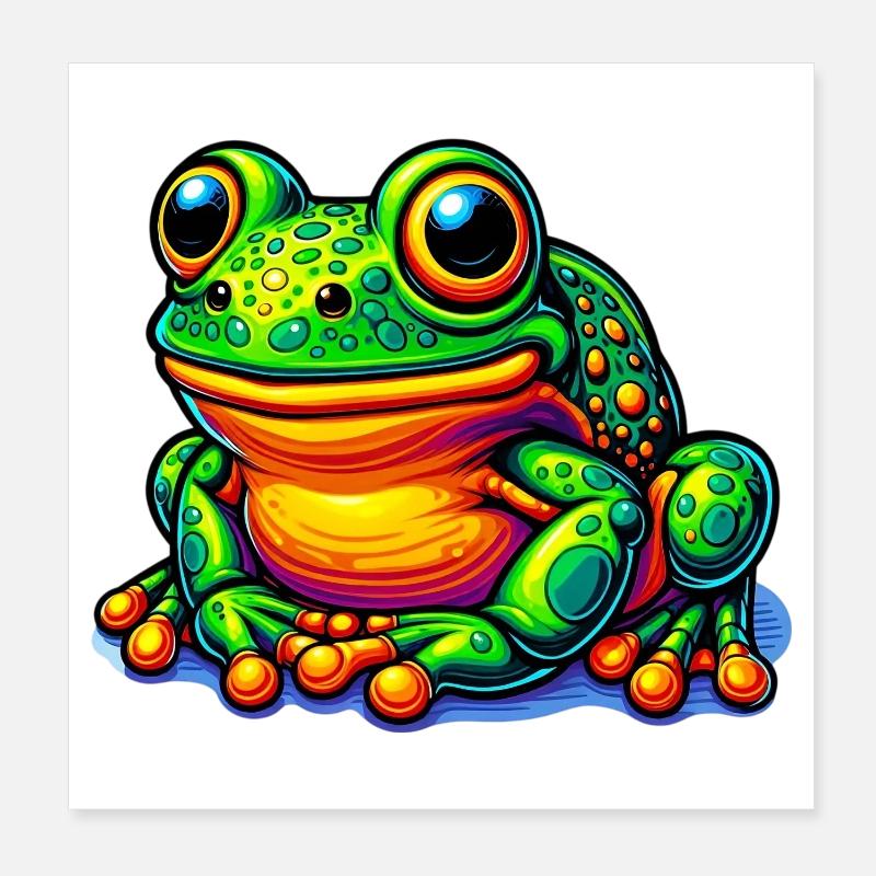 Grenouille Poster 20 x 20 cm