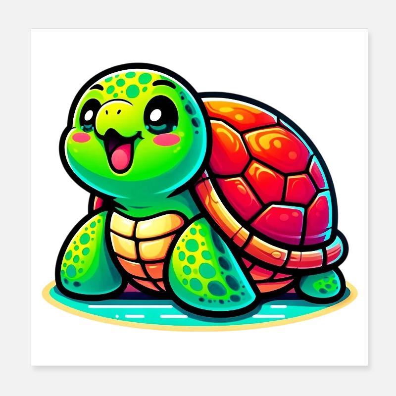 Schildkröte Poster 20x20 cm