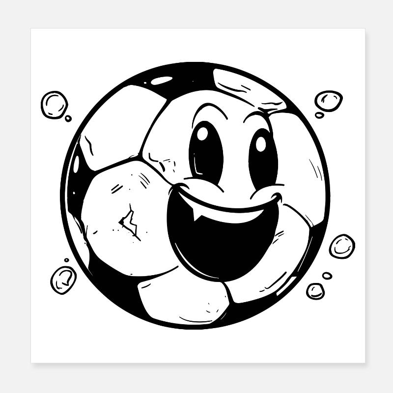 Fußball Comic Poster 20x20 cm