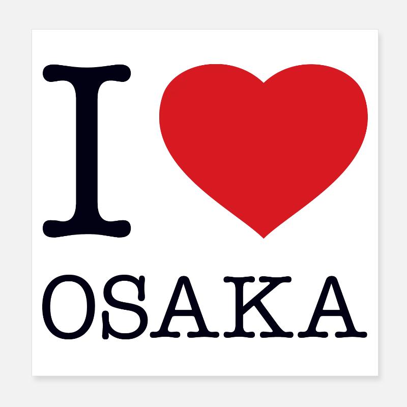 J’ADORE OSAKA Poster 20 x 20 cm