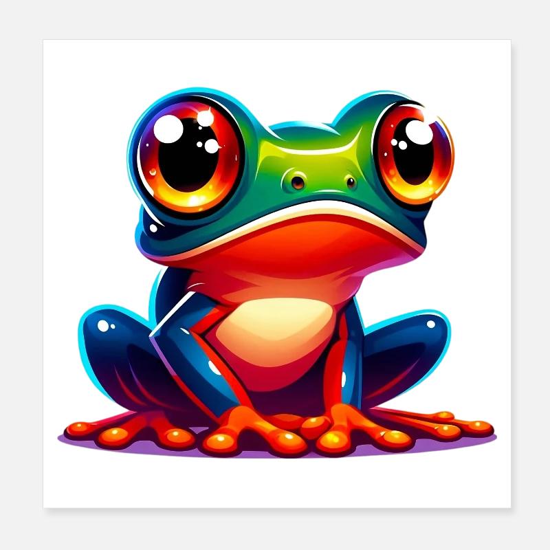 Grenouille Poster 20 x 20 cm