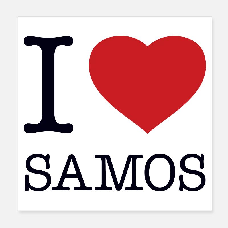 J’ADORE SAMOS Poster 20 x 20 cm