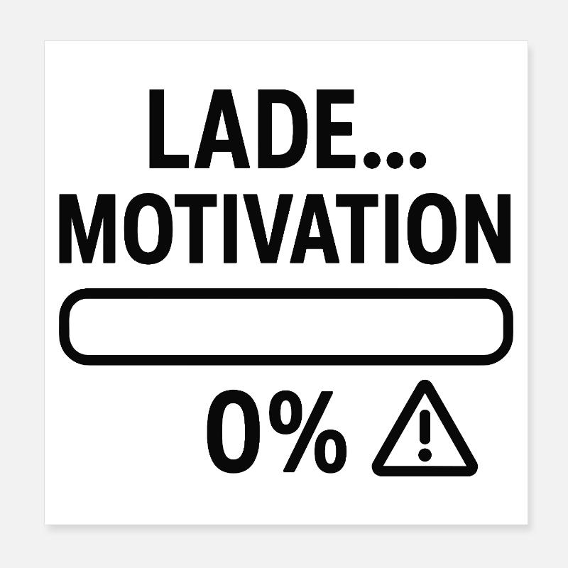 Motivation bar to zero - Poster 8" x 8" (20x20 cm) - white
