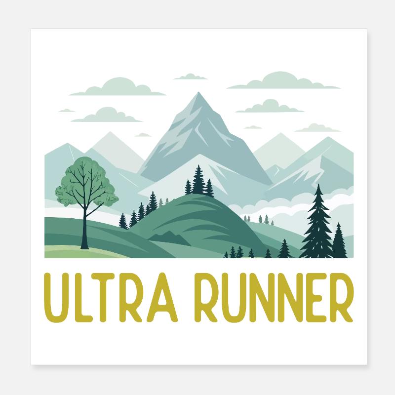 Ultra Runner Poster 8" x 8" (20x20 cm)