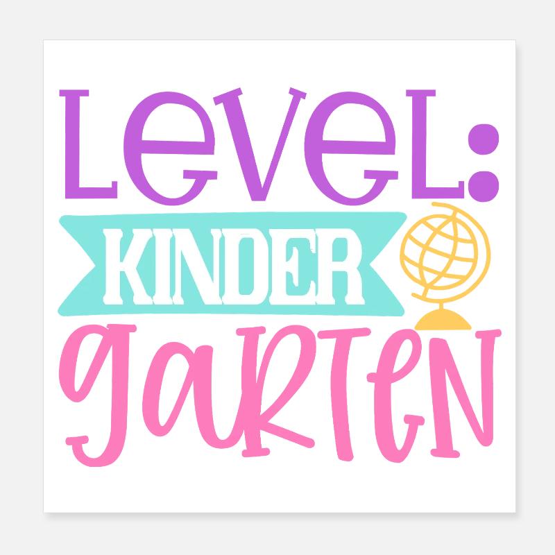 Level: Kindergarten Poster 20x20 cm