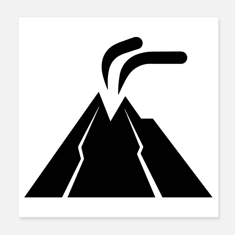 Vulkan Poster 20x20 cm
