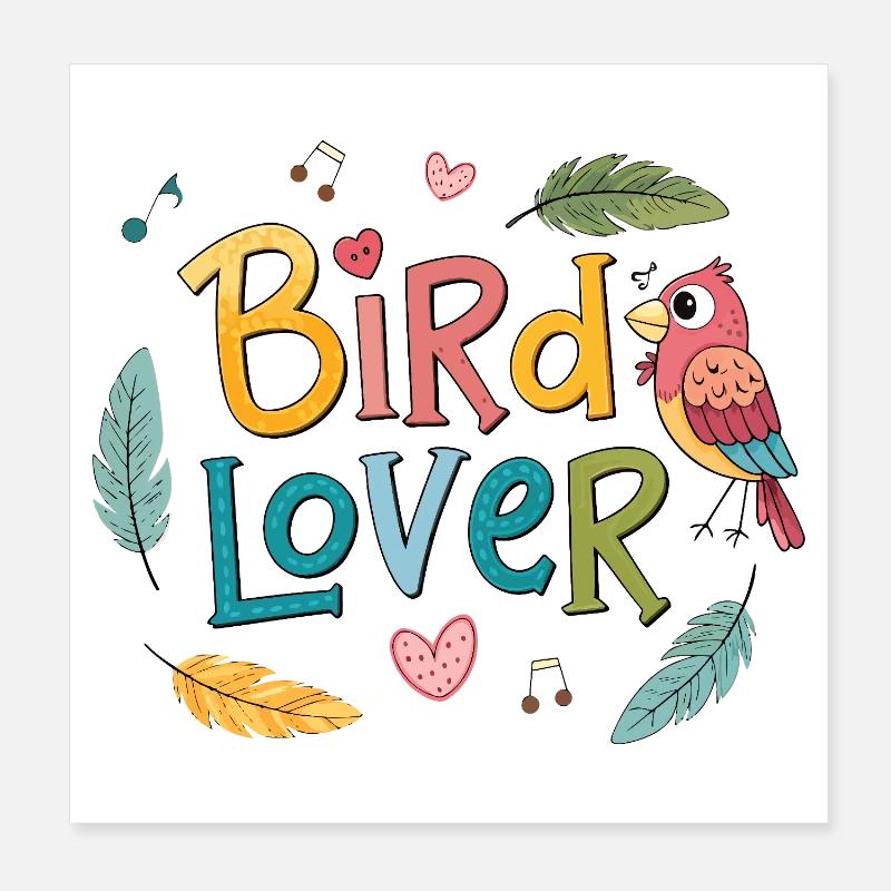 Bird Lover Arc-en-Ciel Poster 20 x 20 cm