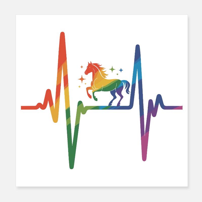 Pferd Poster 20x20 cm