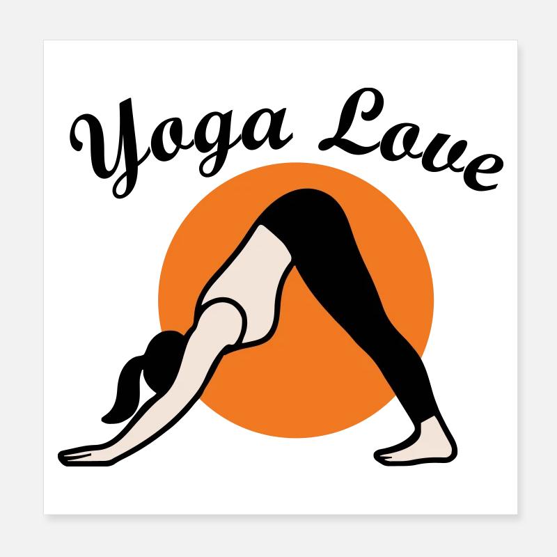 Yoga - Poster 20 x 20 cm - blanc