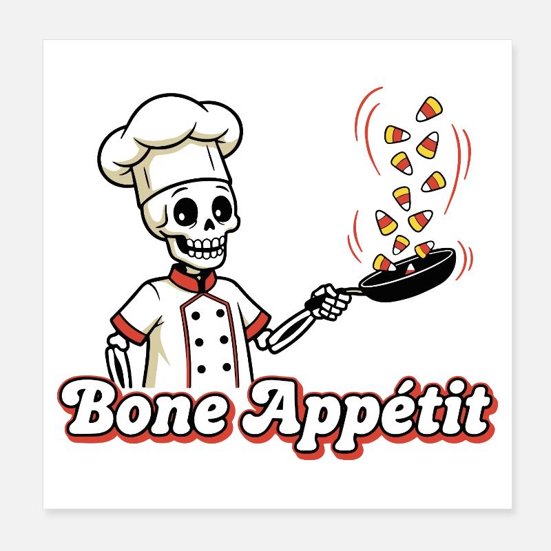 Crâne Chef avec motif de serpent de bonbons Poster 20 x 20 cm